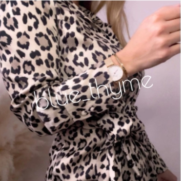 Zara LEOPARD Print WRAP Dress - Picture 3 of 10